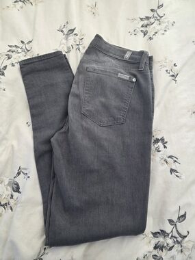 7 For All Mankind Grey Skinny Jeans